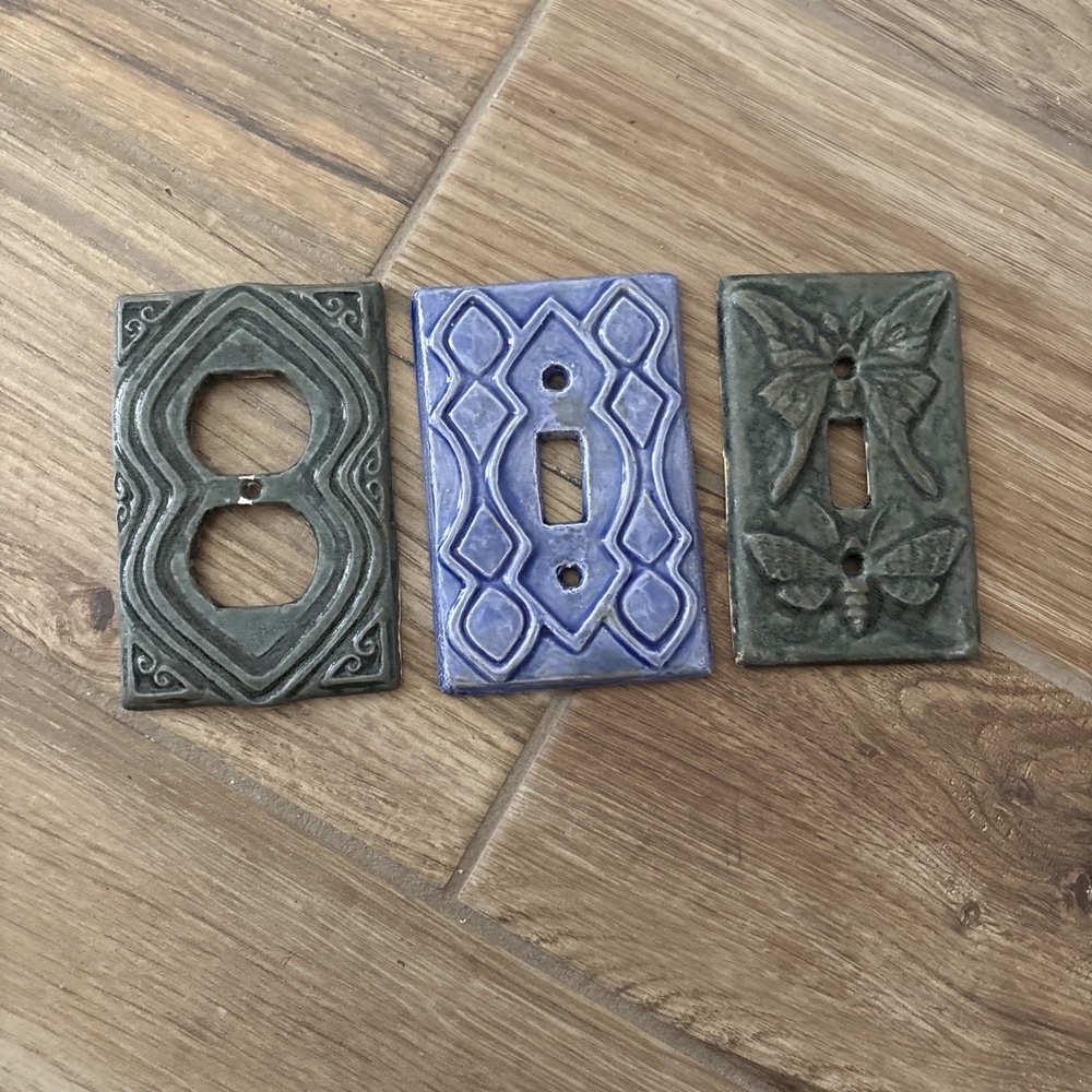 Ceramic Switch & Outlet Cover Lot  Cottagecore Farmhouse Lot Of 3